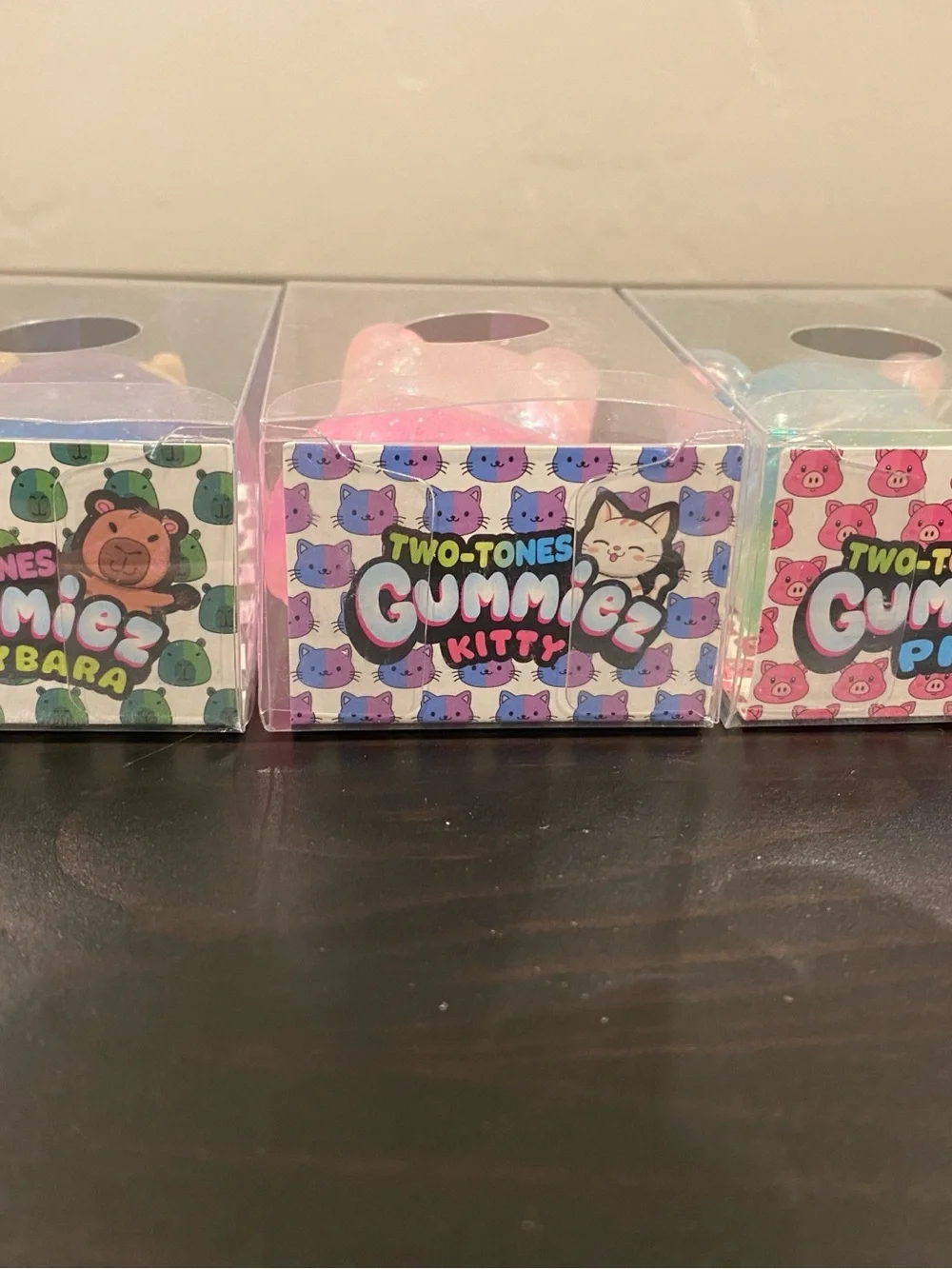 Iridescent Glitter Blue-Green Squishy cat, capybara, pig. Like NeeDoh. Brand new